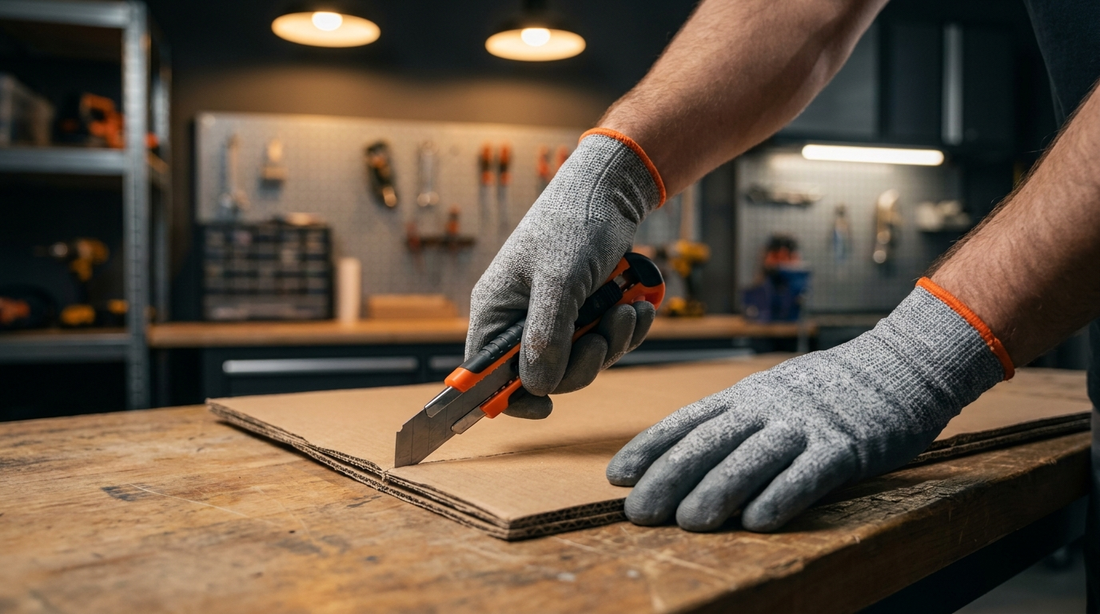 Snijvaste handschoenen bij werk met stanleymes