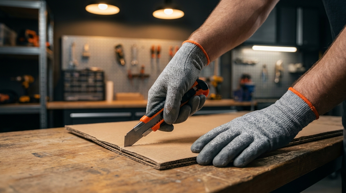 Snijvaste handschoenen bij werk met stanleymes