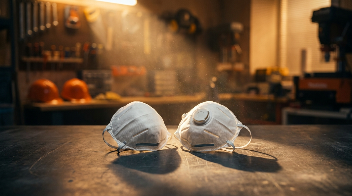 FFP2 en FFP3 stofmaskers naast elkaar