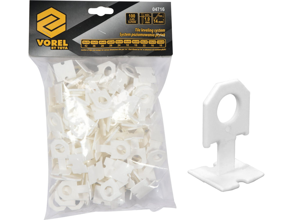 Clips Voor Tegel-Nivelleersysteem 100 St. 1,0 MM