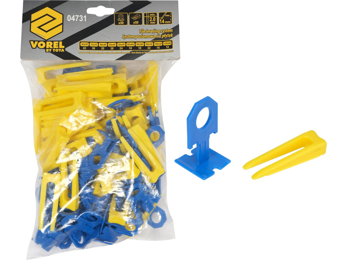 Systeem, Clips En Wiggen Voor Het Nivelleren Van Tegels 2MM 50+50ST