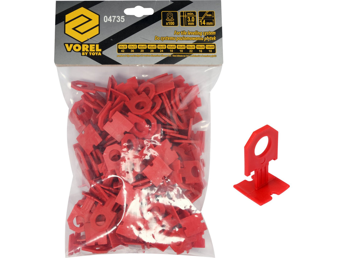 Systeem, Clip Voor Het Nivelleren Van Tegels 3MM, 100 St
