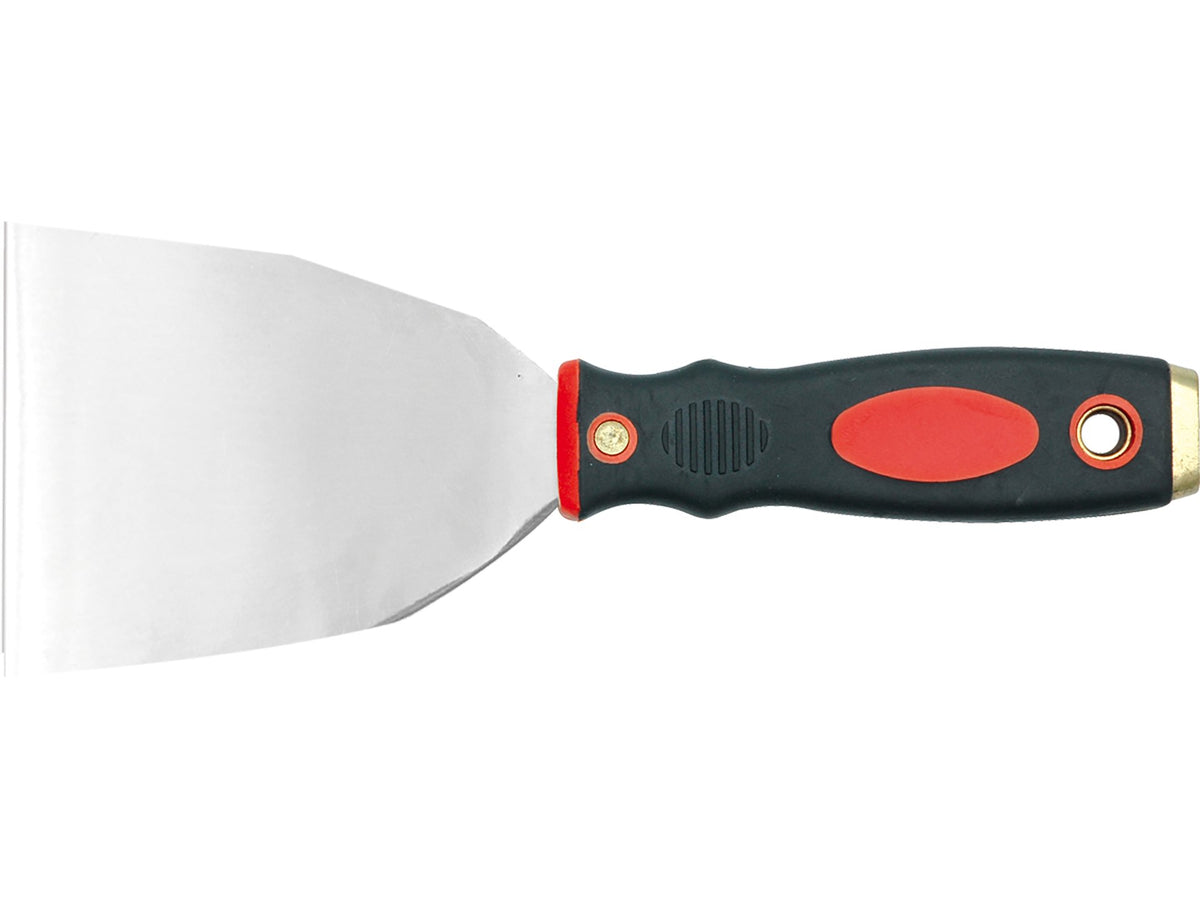 Roestvrije Spatel 100MM, Tweekleurige Handvat
