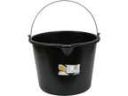 Bouwemmer, Zwart Met Tuit, 16 L