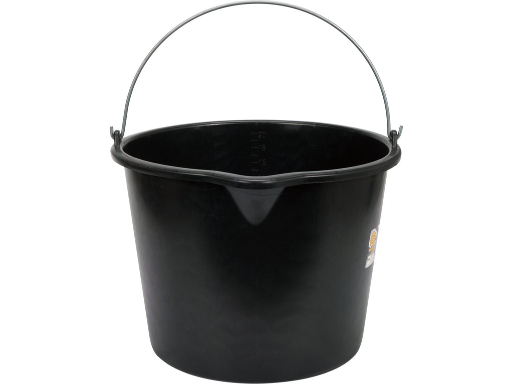 Bouwemmer, Zwart Met Tuit, 20 L