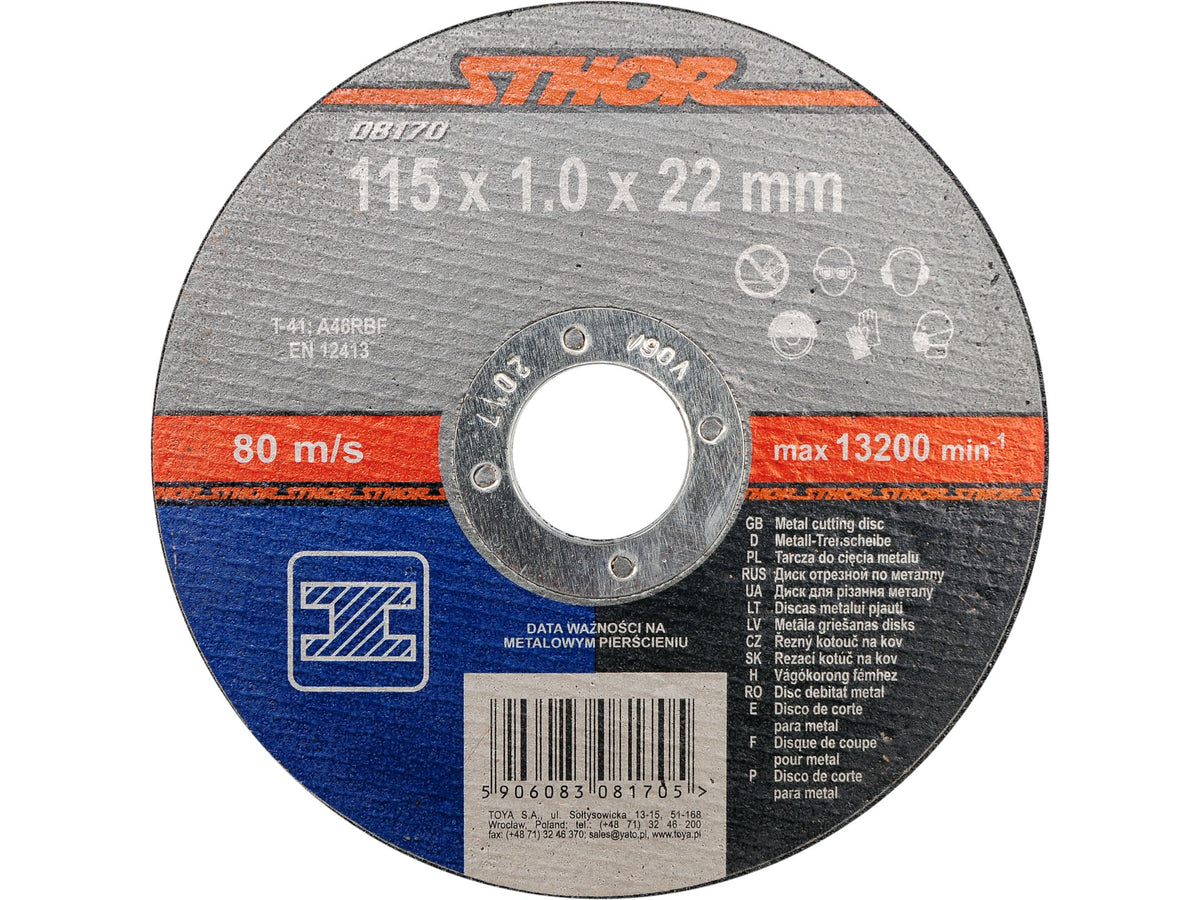 Metalen Snijschijven 115 X 1 X 22 MM