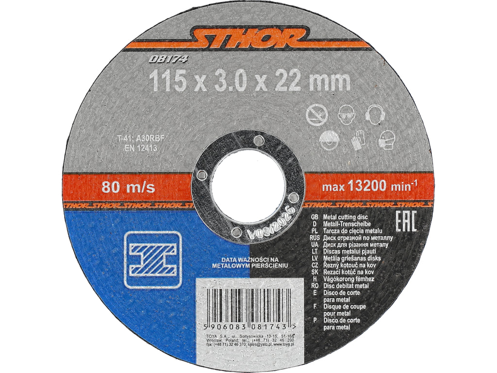 Metalen Snijschijven 115 X 3,0 X 22 MM