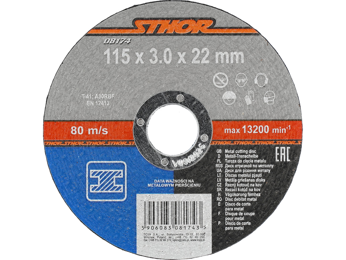 Metalen Snijschijven 115 X 3,0 X 22 MM