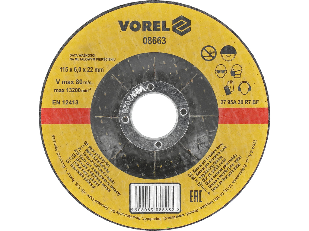 Metalen Slijpschijf 115X6X22