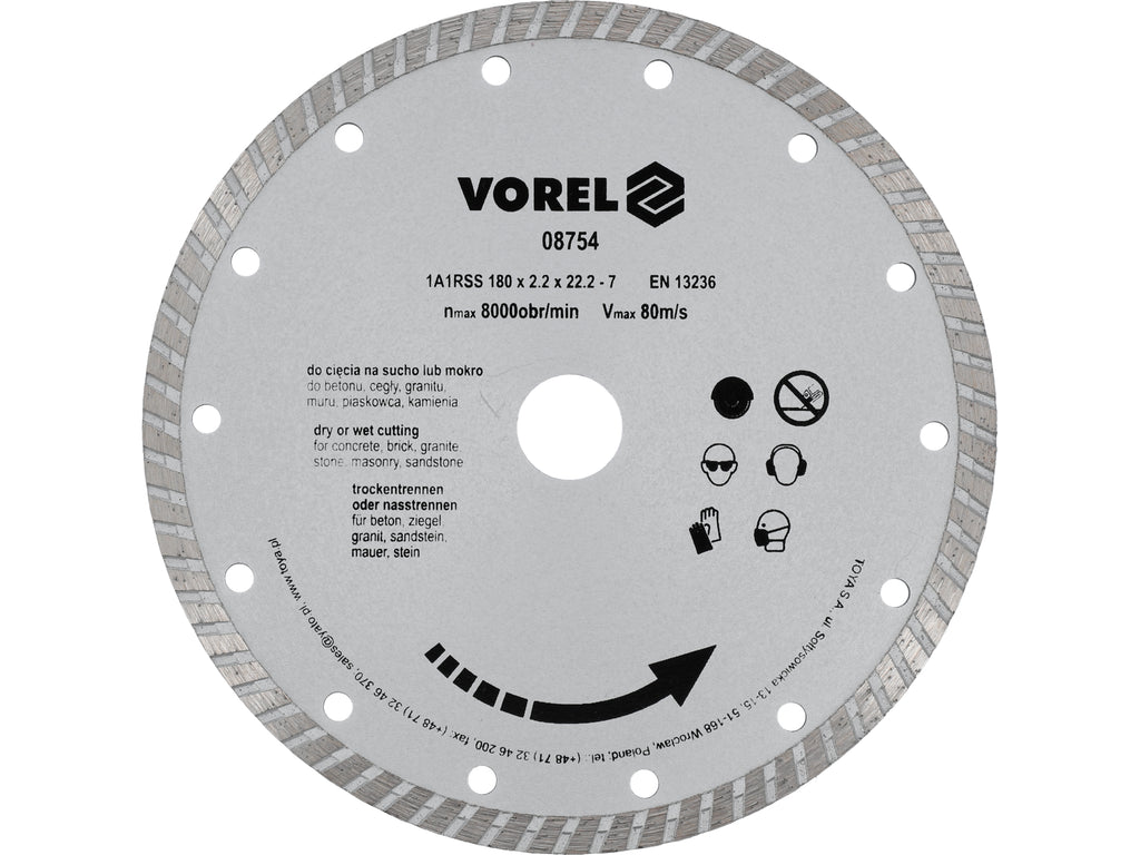 Diamantschijf 180 Mm, Turbo-Segment