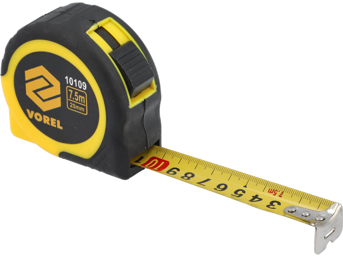 Geel-Zwart Gerolde Maatregel 7,5 M X 25 MM