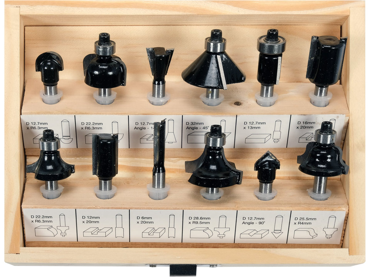 Widi Houtsnijders, Schacht Fi 6 Mm, Set Van 12 Stuks.