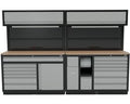 Modulair werkplaatssysteem 10-delig, zwart, grijs