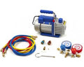Vacuümpomp 1-traps met 2-voudige manometerset (60 liter)