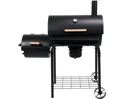 Lund Houtskoolbarbecue XXL -met rookoven - 64 x 37cm grilloppervlak