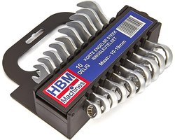 10 Delige Korte Metrische Steek – Ringsleutelset 10 - 19 mm
