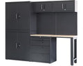 Premium Modulair Werkplaatssysteem, 8-delig (MAT ZWART)