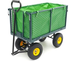 350 Kg Trekkar, Bolderwagen, Tuinkar Met Laadbak Inclusief Canvas Zak