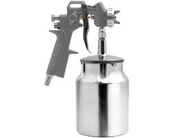 Vorel 81617 Professionele Verfspuit – Pneumatisch Verfspuitpistool – 1.5 mm Nozzle – 1L Bovenbeker – 0.4 MPa – Verfpistool Lucht