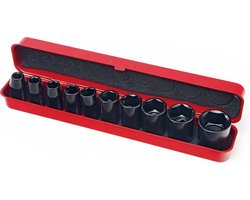 10 delige 1/2" metrische kracht doppen set