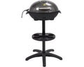 LUND 2-in-1 Elektrische Grill/BBQ - 2400W - Met Deksel & Thermometer - Combinatie Bakplaat & Grillplaat - Staande Grill & Tafelgrill - Voor Binnen & Buiten