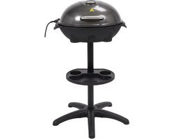 LUND 2-in-1 Elektrische Grill/BBQ - 2400W - Met Deksel & Thermometer - Combinatie Bakplaat & Grillplaat - Staande Grill & Tafelgrill - Voor Binnen & Buiten