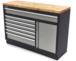 7 laden 136 Cm. PROFI gereedschapskast, werkbank met deur voor werkplaatsinrichting