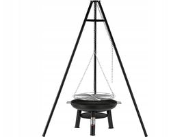LUND Driepoot Kampvuurgrill – Ø 56,5 cm Grillrooster – Verstelbare Hangende Barbecue