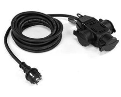 5 Meter Verlengsnoer H07RN-F 3G1.5mm² 3-voudig IP44