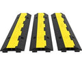 Premium Kabelgoot - Kabelmat - Kabelgoot Vloer - Kabelbrug - Kabelgoot Zwart - Kabelbrug Rubber - Kabelgoot Zelfklevend - Kabelgoot Rubber - Kabelgoot Buiten - Vloergoot - Kabelbeschermer - 3 stuks