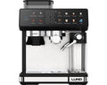 LUND 68501 Premium Pistonmachine met Ingebouwde Bonenmaler – Espressomachine met Automatische Melkopschuimer – 20 Bar – 11 Programma's – Kleuren Touchscreen – RVS