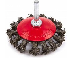 3X 75 mm Schijfborstel met gedraaid staaldraad met 6 mm Opname
