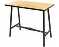 100 cm zware Kwaliteit opvouwbare werkbank met houten blad ZWART