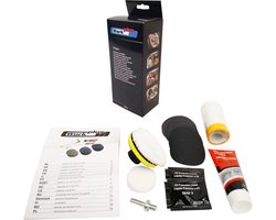 Work Plus Koplamp polijstset 14 delig, polijst set voor voor vergeling van de koplampen t.b.v. de APK