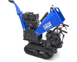 Professionele 4 Takt 15 PK - 420 cc Benzine Hakselaar - Houtversnipperaar op Rupsbanden Takken tot 10 cm