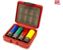 4 Delige Professionele 1/2" Lange Krachtdoppenset