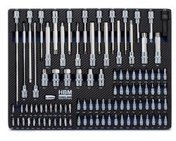 Inlays met gereedschapset 245-delig, voor gereedschapswagen, blauw