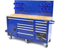 158 cm 10 Laden Werkbank met Deur en Achterwand – BLAUW