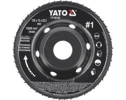 Universele Houtfreesschijf & Raspschijf voor Haakse Slijper - 120 mm - Asgat 22.2 mm - Max 13.000 RPM - Lichtgewicht Stalen Freesschijf voor Hout, Kunststof, Cellenbeton, Gipsplaat & Piepschuim - Houtsnijschijf