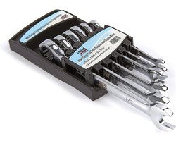 6 Delige Ring , Ratel , Steeksleutelset INCH / Amerikaanse Maten