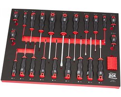 AOK PROFI 55-delige schroevendraaierset FOAM inlay