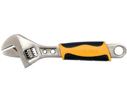 Vorel - Instelbare Sleutel - 150mm - Ergonomische Handgreep - Nikkele Afwerking - Staal