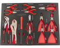14 Delige Tangenset met Hamer in Carbon Foam inlay voor Gereedschapswagen