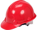 VOREL Professionele Veiligheidshelm – Bouwhelm Rood – HDPE Veiligheidshelm voor Bezoekers & Stagiairs – Verstelbaar