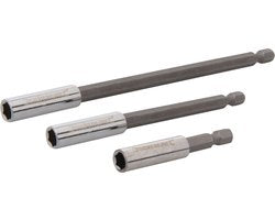 Silverline Magnetische bithouder set - snelle bitwissels - 60, 100 en 150 mm - 3-delig