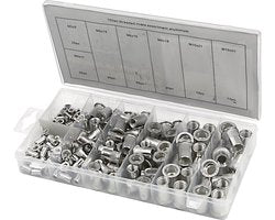 150 Delig Blindklinkmoeren Assortiment Aluminium