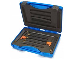 6 x 6 - 7-delige beitelset met HM wisselplaten
