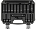 Lange Krachtdoppenset 1/2" – 19-Delig – CrMo Staal – Met Verlengstukken & Bit-Adapter – AS-Drive – Impact Doppen