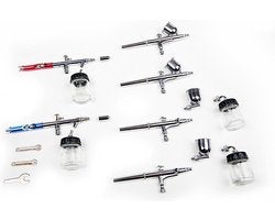 6 Delige Airbrush Pistolen set (Double-Action) BD-812