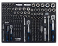 Inlay met doppenset, ratelset 145-delig